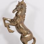 Italian Design Console Table With Casted Brass Horses thumbnail 5