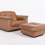 De Sede Ds 101 Brown Leather Lounge Chairs / Fauteuil, 1970’S thumbnail 8