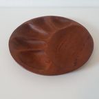 70's Teakhouten Schaal Tapas Schaal Nootjes Bord Houten Bord thumbnail 5
