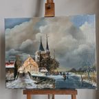 Winterlandschap - F. Overzier (1952-2014) thumbnail 12