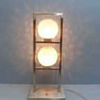 Tafellamp Met 2 Lichtbollen Boven Elkaar Sfeerverlichting Vintage Lamp thumbnail 6