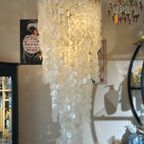 Vintage Capiz Schelpen Hanglamp Xxxl Parelmoer 60’S thumbnail 4