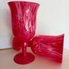 Nieuw: Barbie Roze Mondgeblazen Zomerbloemen Italy Murano Art Di Marco Kelk Vazen thumbnail 24