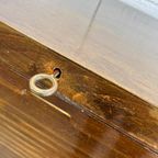 Vintage Houten Vakkenkast / Archiefkast Met Rolluik thumbnail 10
