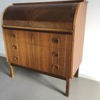 Vintage Zweedse Secretaire Met Ingelegde Kap thumbnail 5