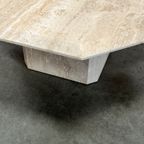 Vintage Achthoekige Travertin Salontafel, 1970’s thumbnail 18