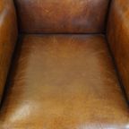 In Goede Staat Verkerende Schapenleren Art Deco Design Fauteuil/armchair Met Leuke Details thumbnail 7