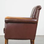 Donkerbruine Rundleren Engelse Stijl Fauteuil/armchair Met Een Robuuste Uitstraling thumbnail 6