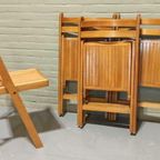 Set Van 5 Vintage Houten Klapstoelen Stoelen thumbnail 3