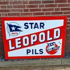 Xxl Dubbelzijdig Emaille Bord Star Leopold Pils🍺 thumbnail 9