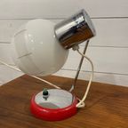 Vintage Bureaulamp Glas En Metaal thumbnail 6