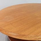 Vintage Mid Century Houten Salontafel, Rond thumbnail 18