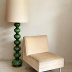 Vintage Loungefauteuil Roomwitte Velvet Jaren 60/70 thumbnail 2