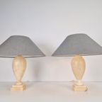 Set 2 Vintage Albast Tafellamp Marmer Lamp ‘60 Spain Design thumbnail 8