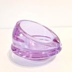 Vintage Glazen Asbak Kristalglas Lila Glaswerk thumbnail 7