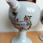 Set 2 Oude Apotheker Potten Met Koper Deksels thumbnail 10