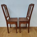 Vintage Houten Bistrostoelen Boeren Stoeltjes Café Stoelen Set Prijs thumbnail 3