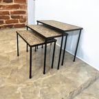 Set Van 3 Vintage Nesting Tables / Tegeltafeltjes thumbnail 2