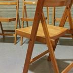 Set Van 5 Vintage Houten Klapstoelen Stoelen thumbnail 5