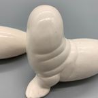 Set Zeehonden Wit Keramiek Vintage 2 Stuks thumbnail 6