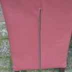 Bordeaux Rode Leren Stoelen Met Houten Poten Set Van 4 thumbnail 10