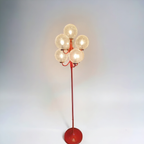 Vintage Kaiser Leuchten Vloerlamp Met 7 Glazen Bollen thumbnail 2