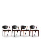 Reupholstered Rosewood Z-chair : No. 42 By Kai Kristiansen 1960s, Set Of 4 thumbnail 12