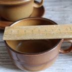 Vintage "grès De Rigny" Stoneware Kop & Schotels (5 Stuks) – Prachtig Frans Design thumbnail 16