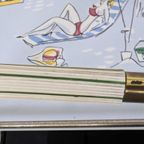 Trolley Jaren 50 – Messing En Decoratief Glas - (mc49) thumbnail 5