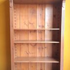 Vintage Grenen Houten Boekenkast, Kast Met Planken En Lade thumbnail 7