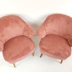 2 Roze Cocktail Stoeltjes | Nieuw Gestoffeerd Rib Artifort thumbnail 9