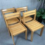 4x 1980’s Beukenhouten Stoelen thumbnail 2