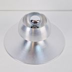 Vintage Disc Plafondlamp Aluminium Mid Century Zilver ‘70 thumbnail 8