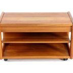 Audio Meubel Trolley 'traeden' Vintage Deens Massief Teak thumbnail 4
