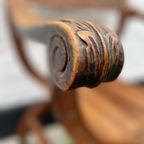 Antieke Stoel - Dagobertstoel Met Mooie Details En Kussentje thumbnail 7