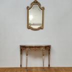 Barok Rococo Wandconsole Sidetable Met Marmer Blad En Spiegel 04 thumbnail 4