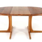 Ronde Massief Teak Deense 1x Verlengbare Eettafel 'kalundborg' Vintage thumbnail 6