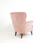 Vintage Roze Artifort Fauteuil Dames | Theo Ruth Roze Rib thumbnail 7