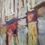 Schilderij Van Een Straat In (Waarschijnlijk) Parijs, Jaren 50 thumbnail 6