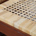 Unieke Set Van 6 Houten Art Deco Design Eetkamerstoelen Met Een Rieten Zitting En Rugleuning thumbnail 12