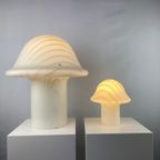 Enormous White Glass Peill And Putzler Mushroom Table Lamp Xxl 1970 thumbnail 11