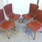 Prachtige Set Van 4 Vintage Retro Stoelen thumbnail 3