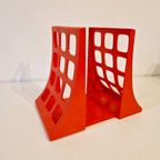 Oranje Boekensteunen Jaren 70 Spaceage Lp Houder thumbnail 11