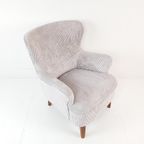 Vintage Theo Ruth Artifort Dames Licht Grijs Corduroy thumbnail 4
