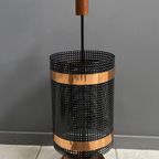 Metal And Teak Umbrella Stand 1960S thumbnail 6