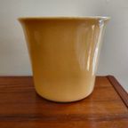 Vintage Bloempot Germany Glasur Keramik Pastel Oranje Geel thumbnail 8