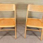 Set Van 2 Vintage Houten Klapstoelen, Ikea thumbnail 7