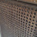 Vintage Ladekastje Donkerbruin Hout Webbing thumbnail 8