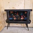 Vintage Kastje Dressoir Drankkast Bar Wandmeubel thumbnail 11