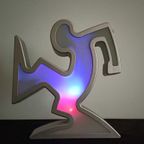 Keith Haring La Linea Lamp Osvaldo Cavandoli Zilver (nieuw In Originele Verpakking) thumbnail 18